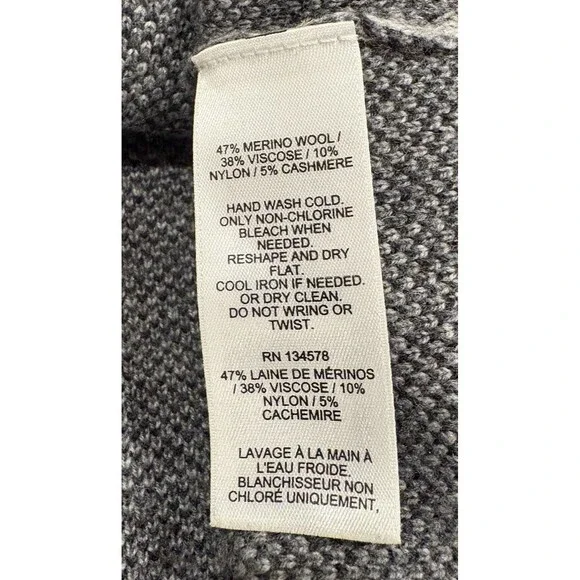 Vineyard Vines Sweater Womens Small Camo Boatneck Boxy Gray Cashmere Wool Blend - Picture 9 of 9